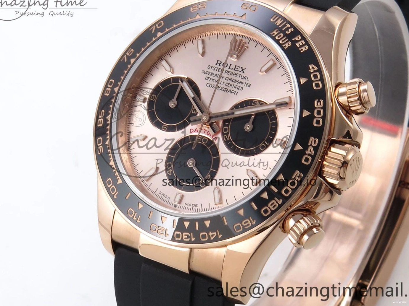 1:1 V6（Gain Dial SH4131 on Oysterflex Daytona RG 126515 Best Strap Weight） Black QF Edition 0524